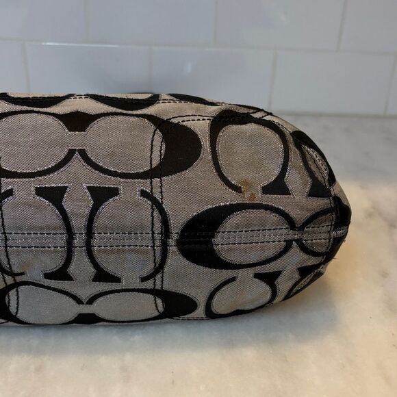 Coach Signature Poppy Lurex Vintage Large Tote Shoulder Bag - HTF - Picture 9 of 16